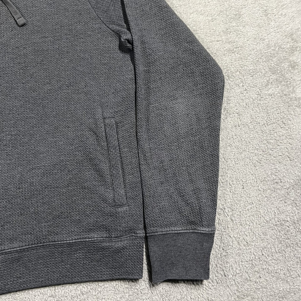 Travis Mathew Cloud Waffle Knit Hoodie Mens Large Gray Golf Performance Stretch - Picture 3 of 10